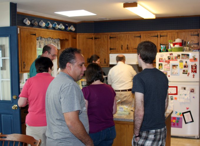 In line for food